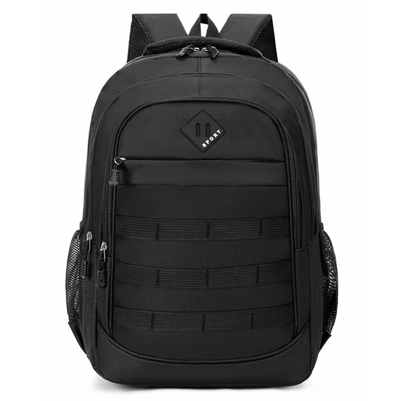 Compact solid-color outdoor backpack with laptop compartment, durable Oxford exterior, and zippered closure — perfect for commuting and lightweight adventures.