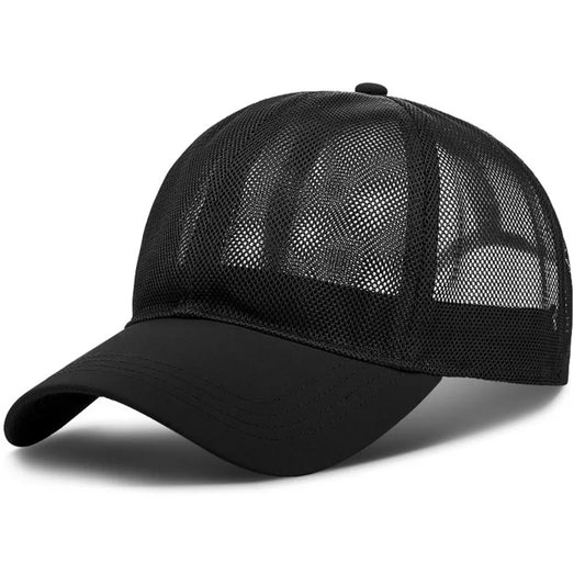 Tacticus® Outdoor Cap in black color, featuring breathable mesh panels and adjustable fit — ideal for hiking, hunting, fishing, training, or tactical use.