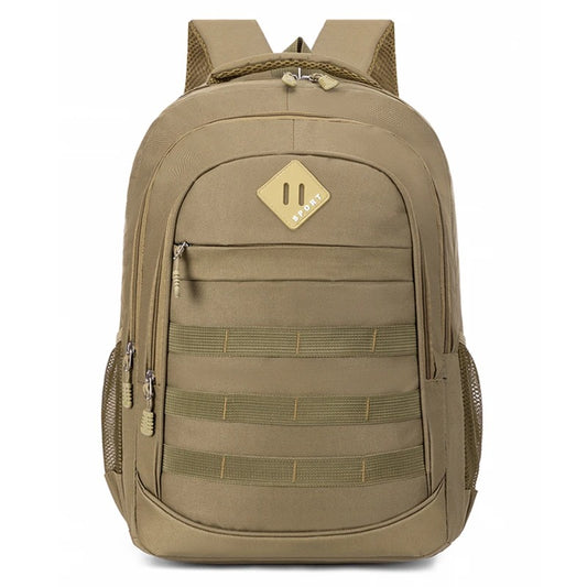 Brown compact backpack with a durable build, laptop sleeve, and zippered closure — perfect for daily carry, outdoor activities, and minimalist travel.