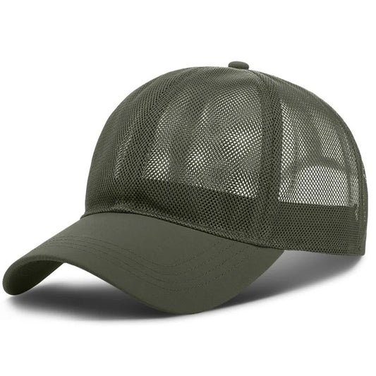 Tacticus® Outdoor Cap in olive green color, featuring breathable mesh panels and adjustable fit — ideal for hiking, hunting, fishing, training, or tactical use.